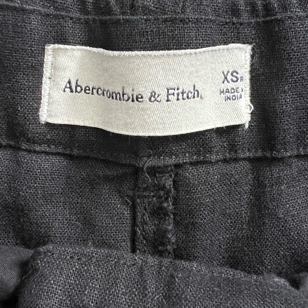 Abercrombie black linen pants size xs